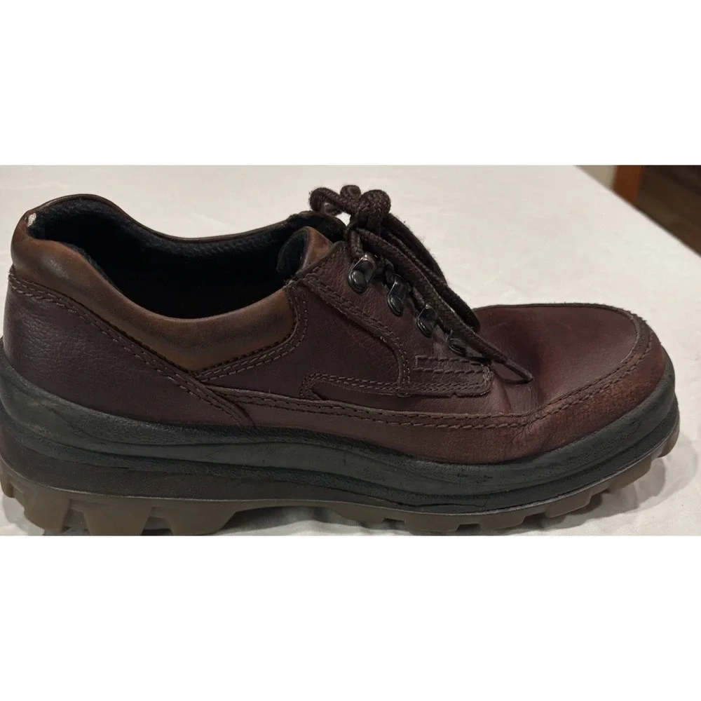 Vintage LL Bean Brown Leather Walking Gore-Tex Oxford Hiking Made In USA Men 7.5